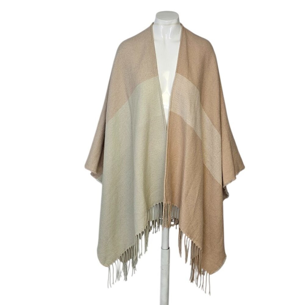 Soia & Kyo Womens Scarfigan Wrap Cape, Shrug, Fringe, Colour Block, One Size